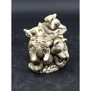 Harmony Kingdom Treasure Rockys Raiders Racoons by Peter Calvesbert